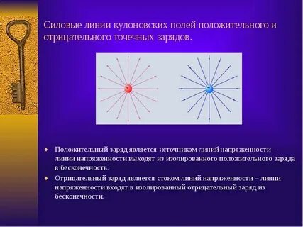 Силовые линии электростатического поля точечного заряда