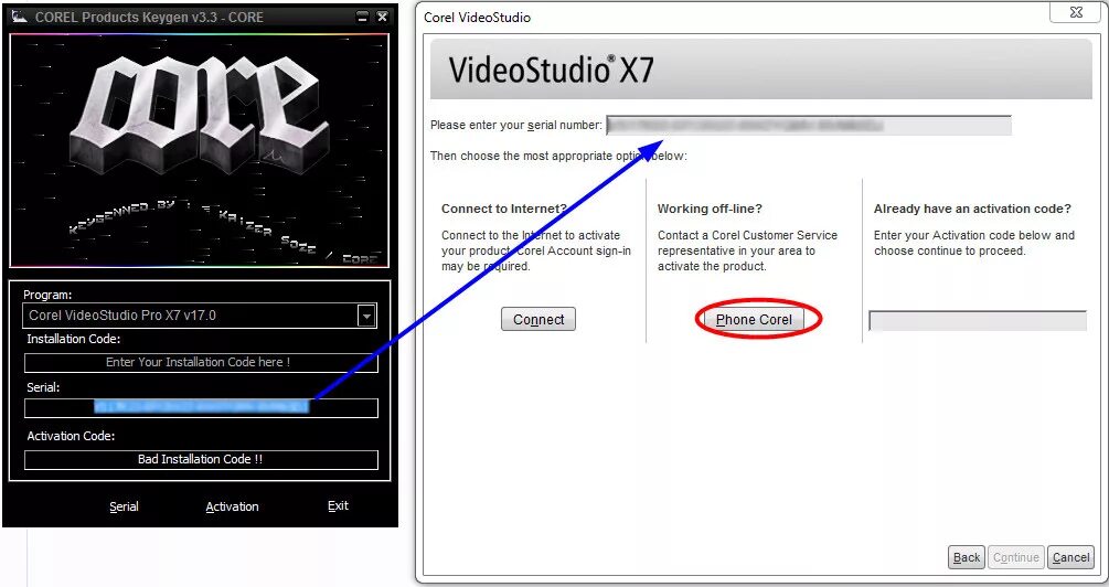 Кейген. Core keygen. Установить keygen. Corel VIDEOSTUDIO Pro x2 activation code.