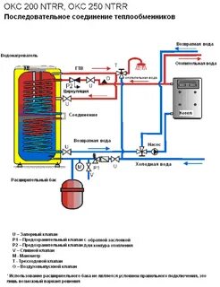 Схема подключения бойлера косвенного нагрева baxi