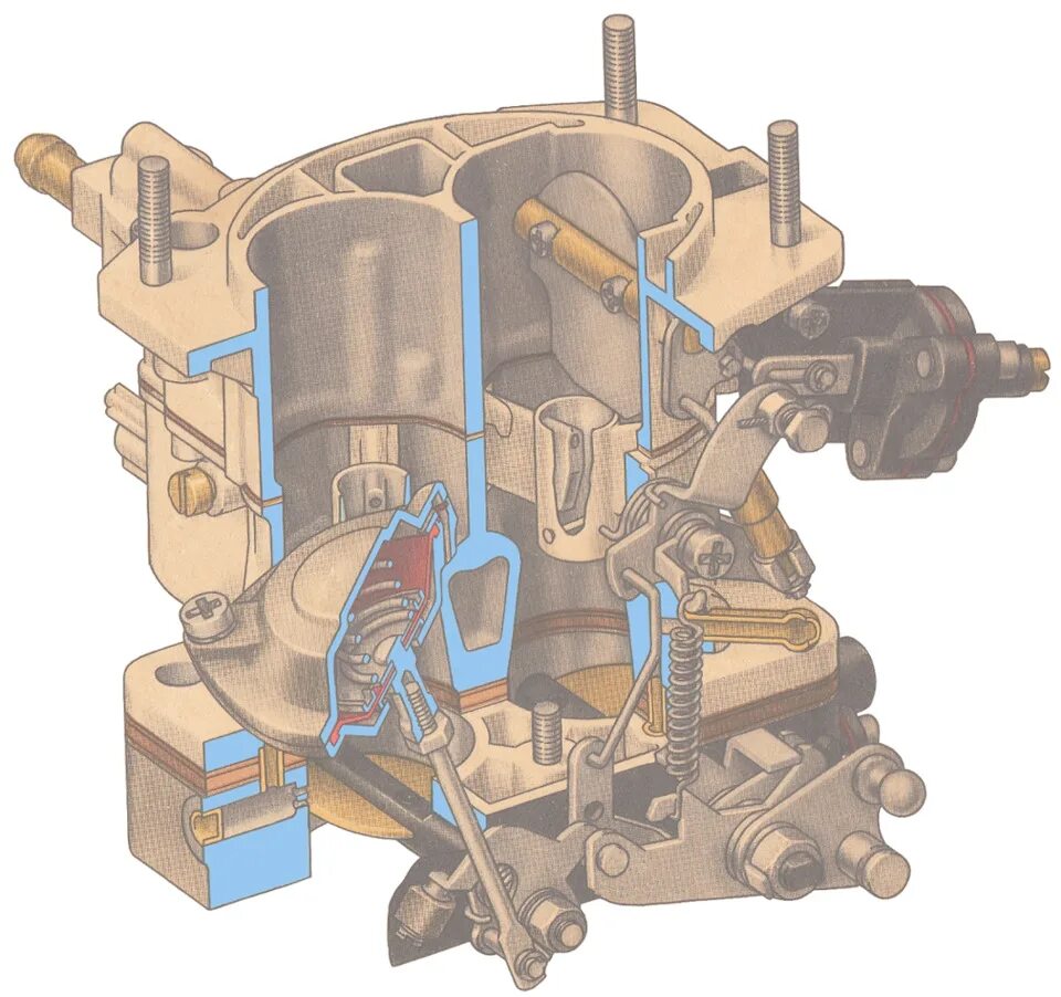 Зазоры 2107 карбюратор. Карбюратор солекс 2105. Карбюратор ВАЗ 2107. Карбюратор ВАЗ 2107 В разрезе. Карбюратор Озон 2105 устройство.