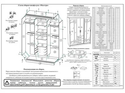 Как собрать шкаф купе инструкция