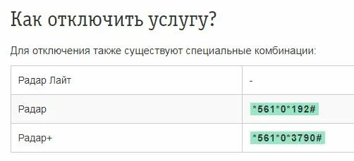 Отписаться от услуг березка. Как отключить услугу. Отключить услугу радар на мегафоне. Радар МЕГАФОН комбинация. Как отключить радар на мегафоне.