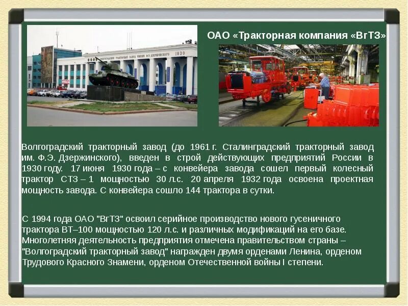 Информация о заводе