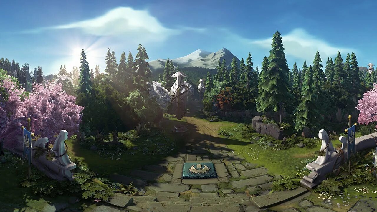 Лес в доте. Мид дота 2 фон. лес дота 2. ландшафт дота 2. dota 2 radiant фон.