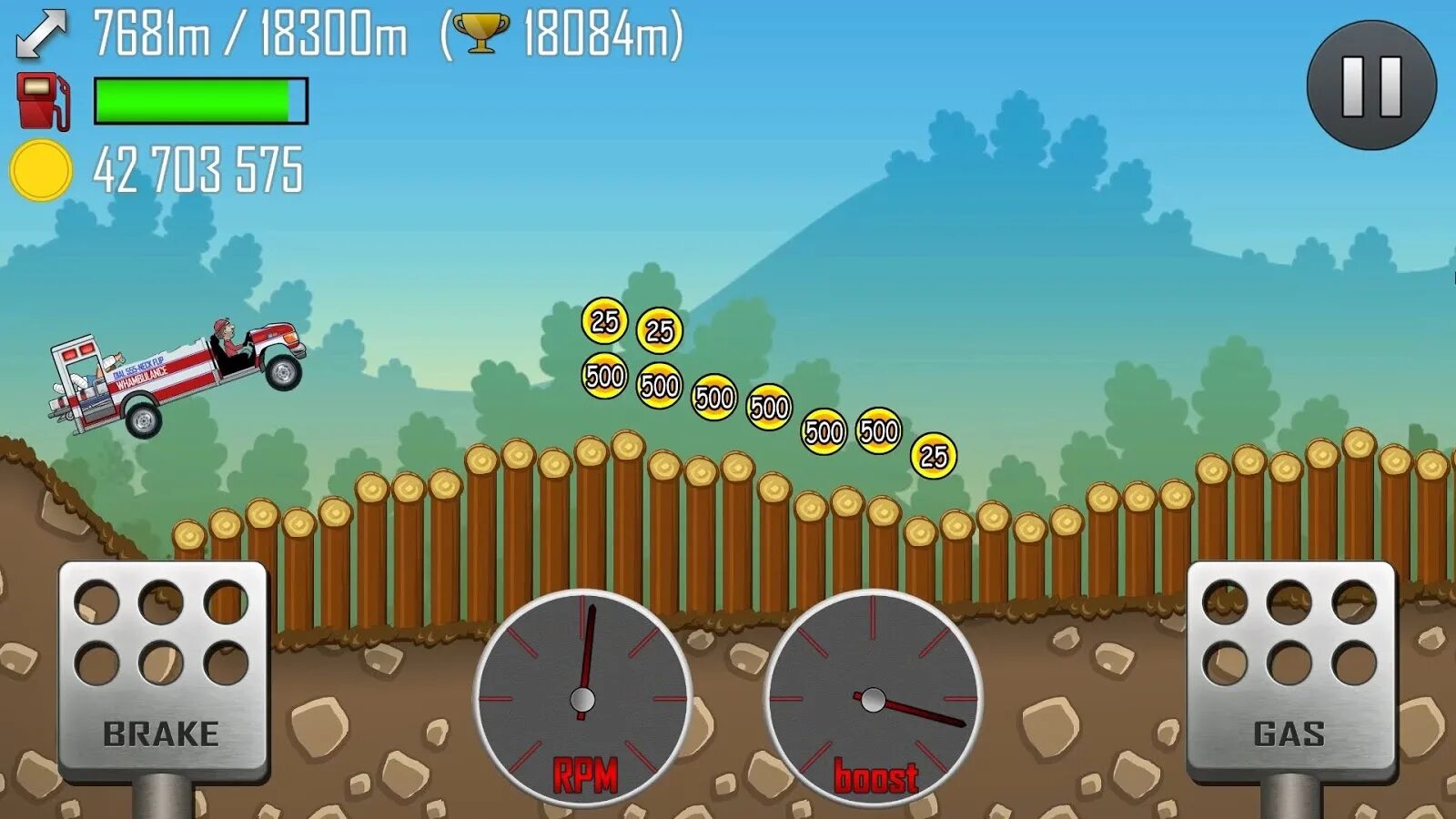 1 версия hill climb racing