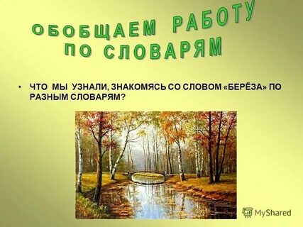 Как перенести слово береза