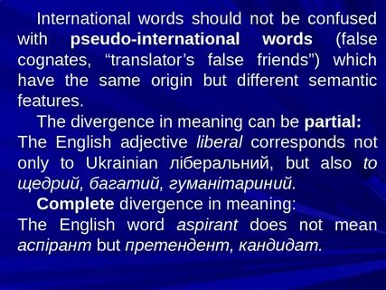 International words