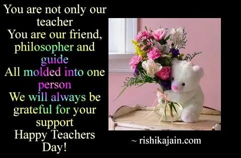 Our teacher to be happy if