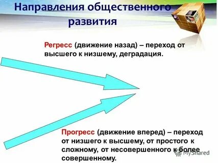 Движение от низшего к высшему прогресс
