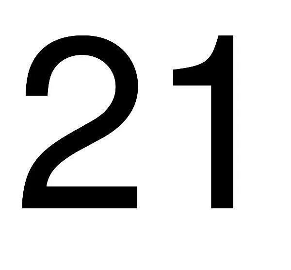 Число 21 встречается
