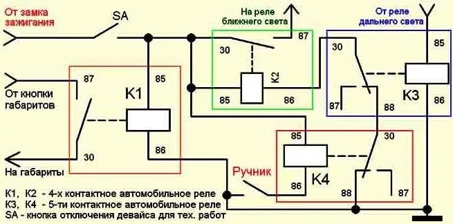 Выключи габаритный свет. Схема автоматического включения ближнего света фар на реле. Схема реле автоматического включения света. Автоматическое включение ближнего света фар схема. Реле автоматического включения света схема подключения.