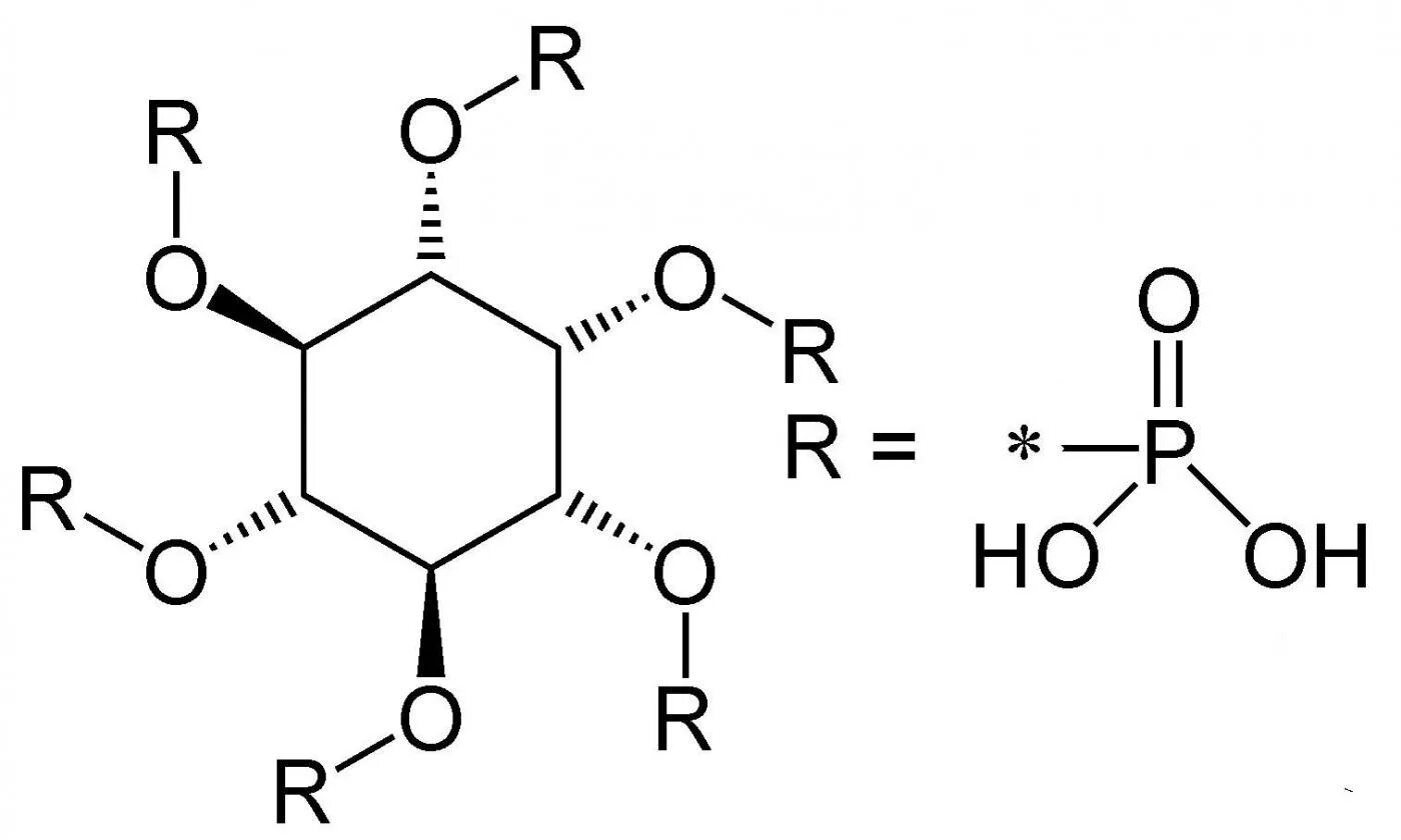 Фитиновая кислота формула. Формула фитиновой кислоты химическая. Фитиновая кислота структурная формула. Фитин структурная формула.