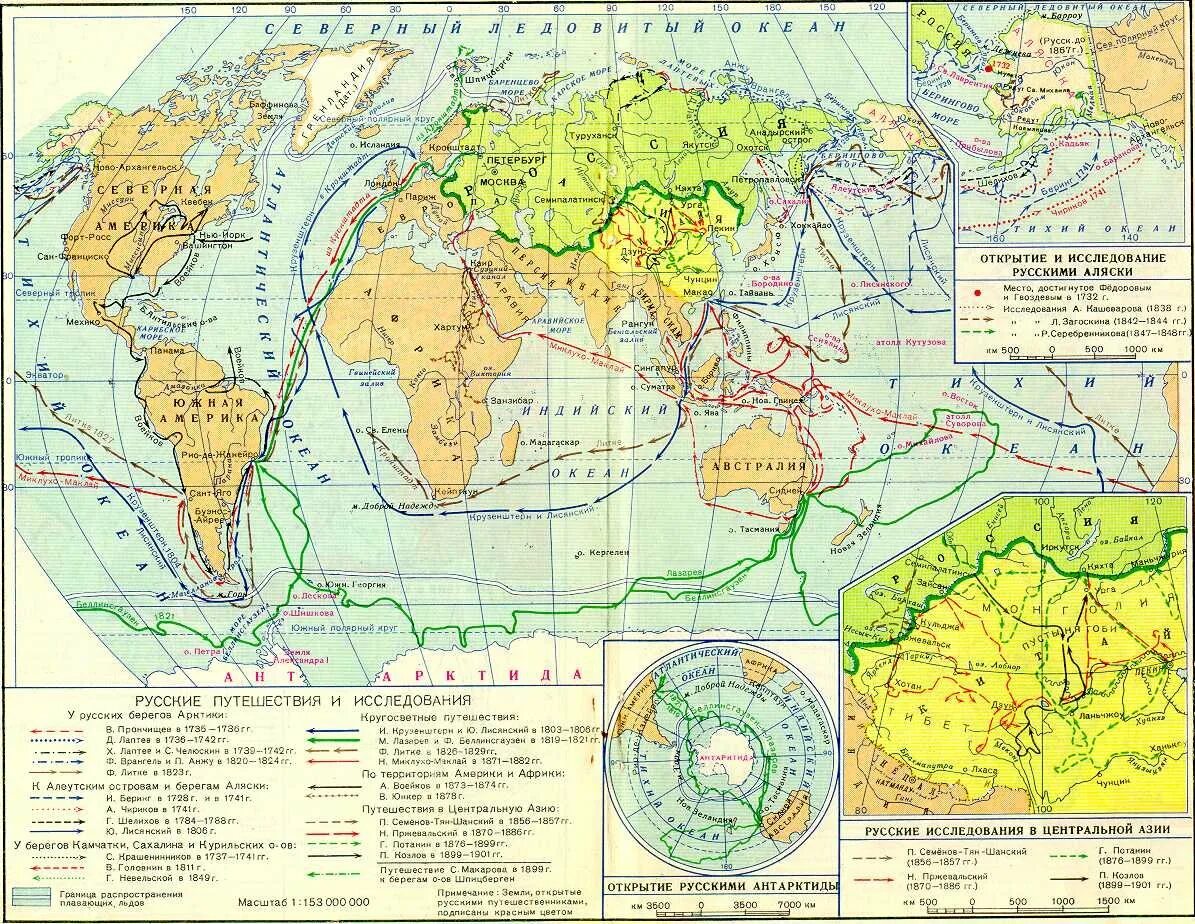 Карта открытия россии