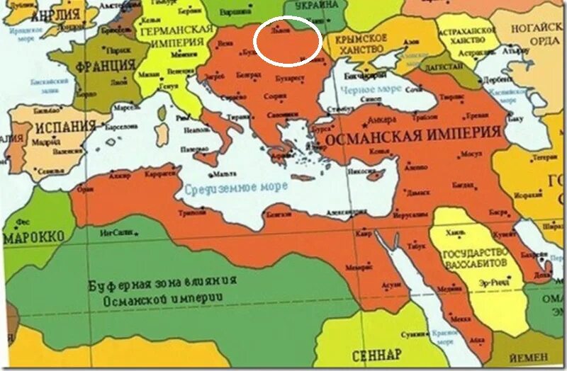 Какие государства входили в османскую империю