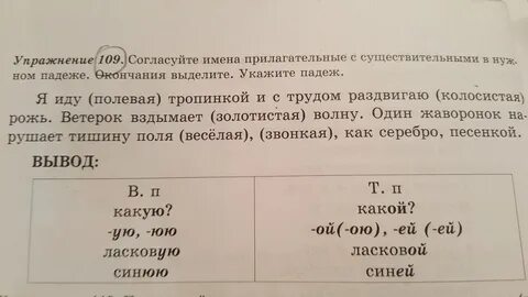 Согласование прилагательного с несколькими существительными