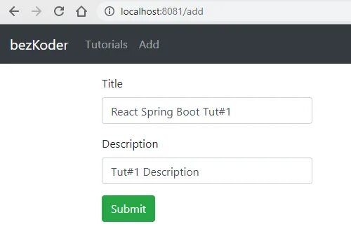 Spring boot react