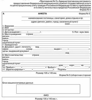 Постановка на учет граждан в гостиницах