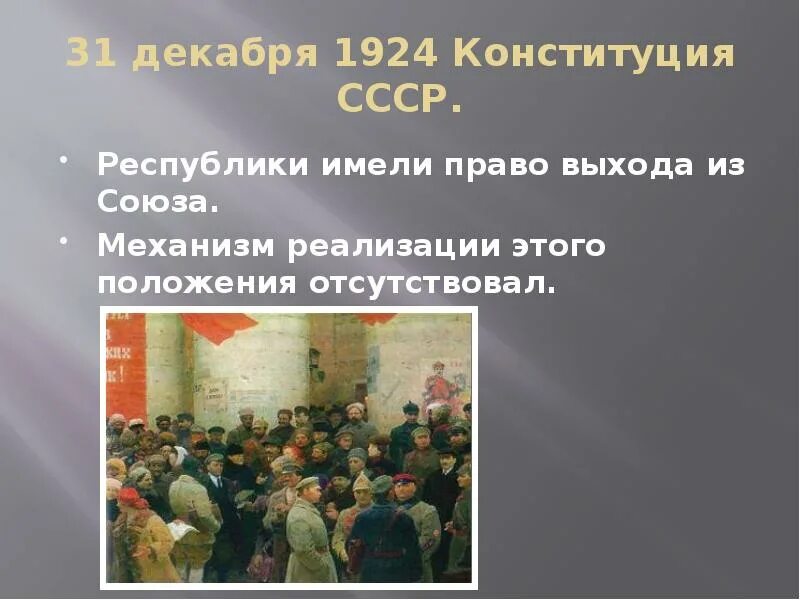 31 декабря ссср. Образование СССР презентация. 31 Декабря 1924. Образование СССР Конституция 1924. Конституция 1924 плакат.