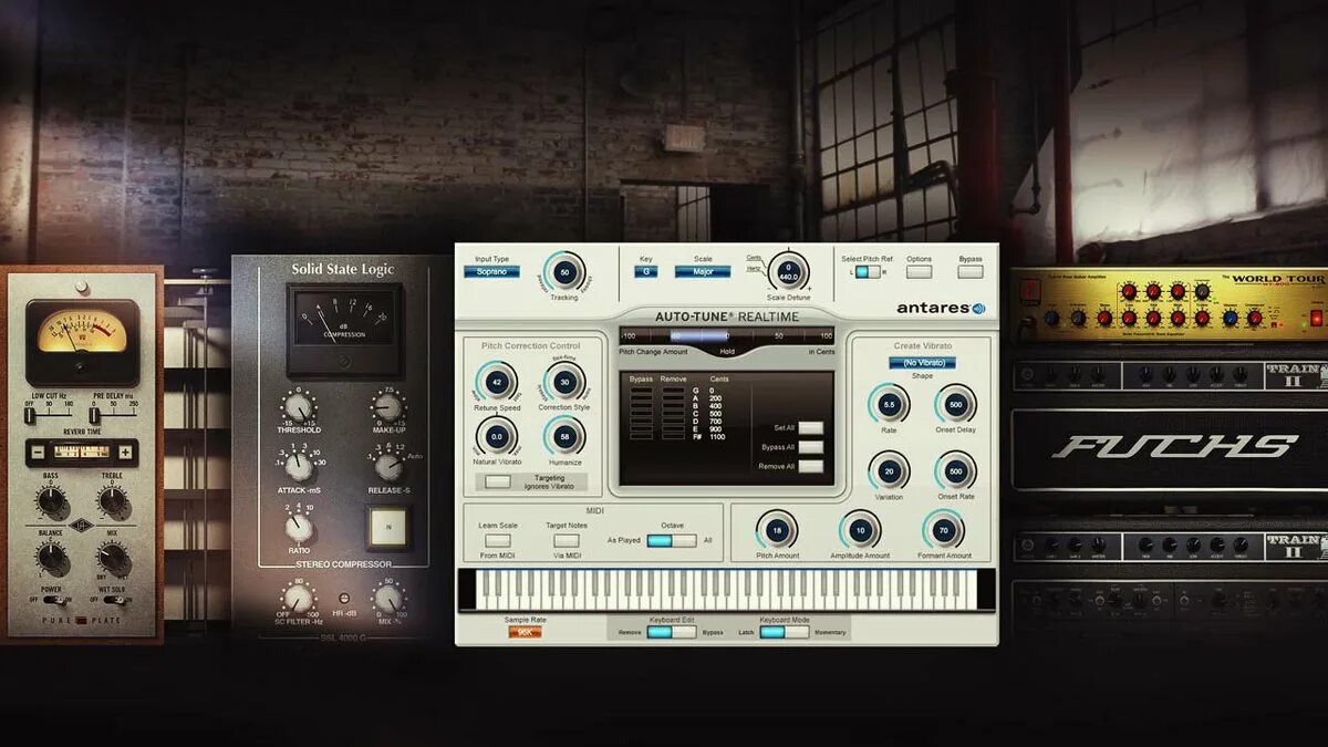 UAD Antares auto Tune real time\ 13 Audio. Antares Autotune realtime. SSL 4000 Compressor. UAD Antares Autotune White.