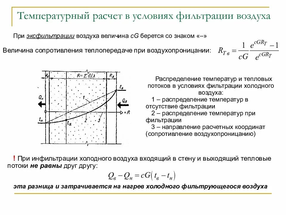 Вычисления температуры. Расчет температуры. температурный расчет. пример расчета инфильтрации воздуха. расчет тепловых полей.