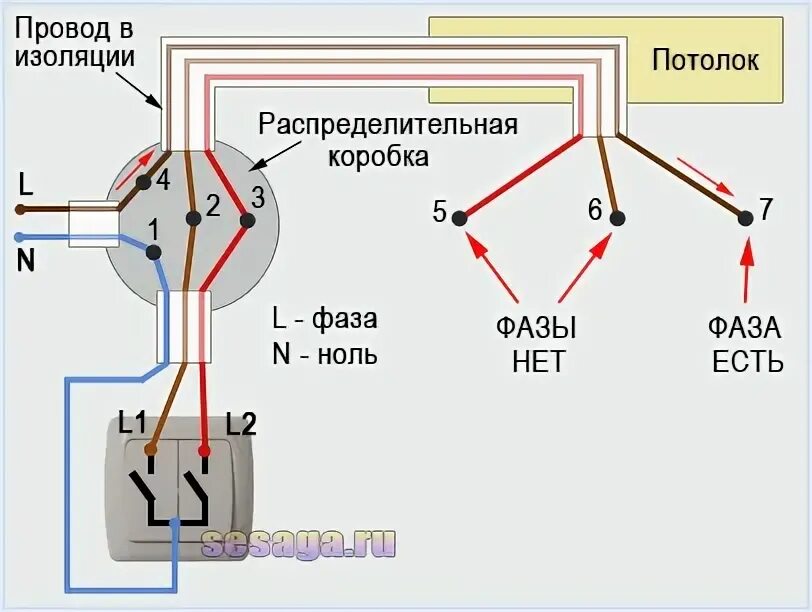 Почему 2 нуля. Схема подключения фаза и ноль в выключателе. Схема двойного переключателя на 2 фазы. Подключить люстру 1 фаза 2 нуля. Фаза ноль схема подключения выключателя света.