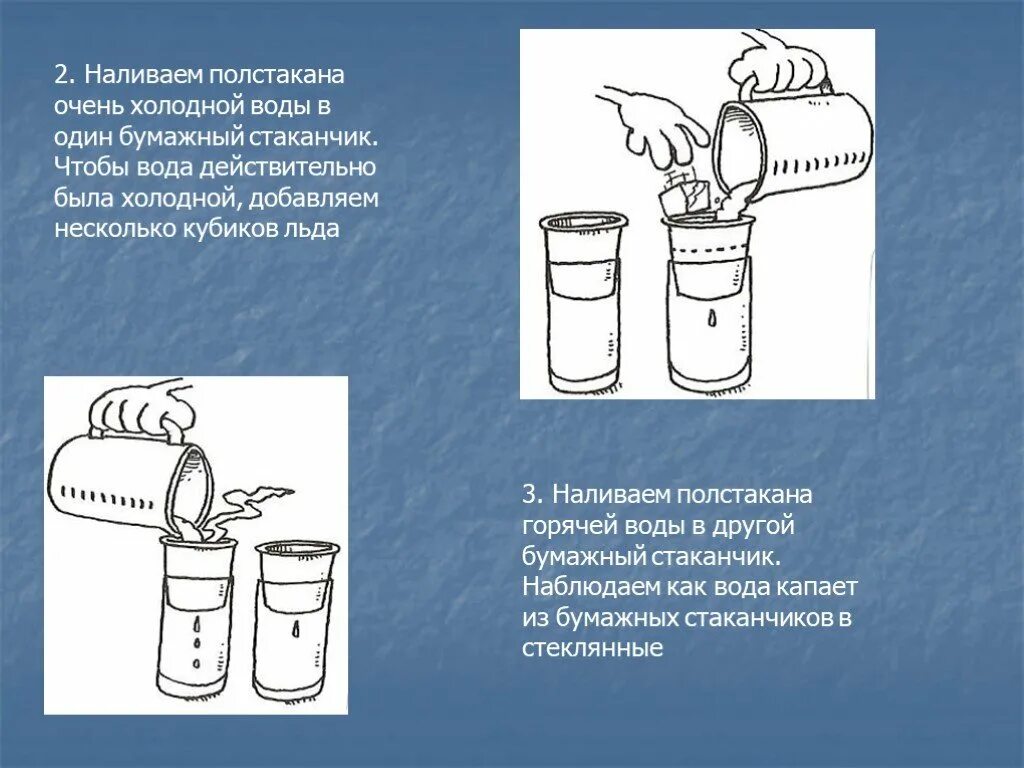 И горячую воду 1 стакан