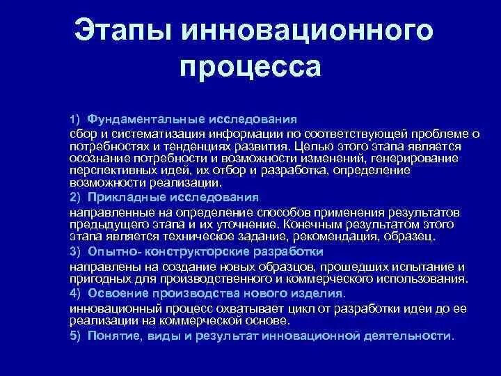 Этапы инновационной деятельности. Методы исследований инноваций. Основные принципы инновационных процессов. Этапы инновационного процесса. Бизнес проект как инновационный замысел презентация.