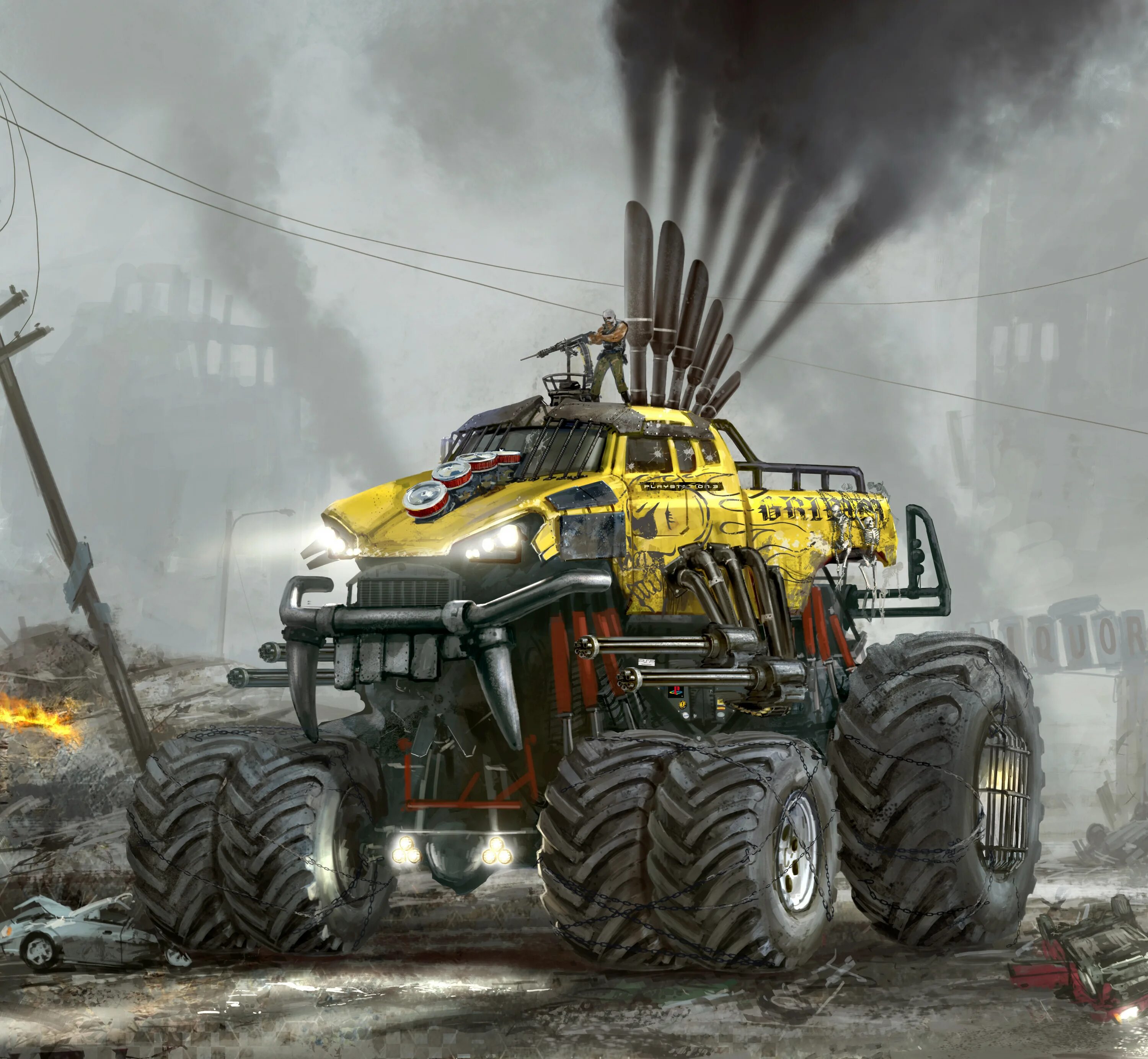 коврик для мыши qumo godzilla. машины против монстров. машины монстр траки гонки. инопланетные роботы. магическая машина арт.