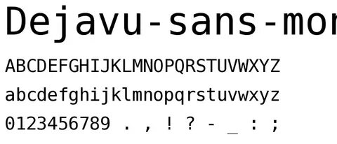 Dejavu fonts