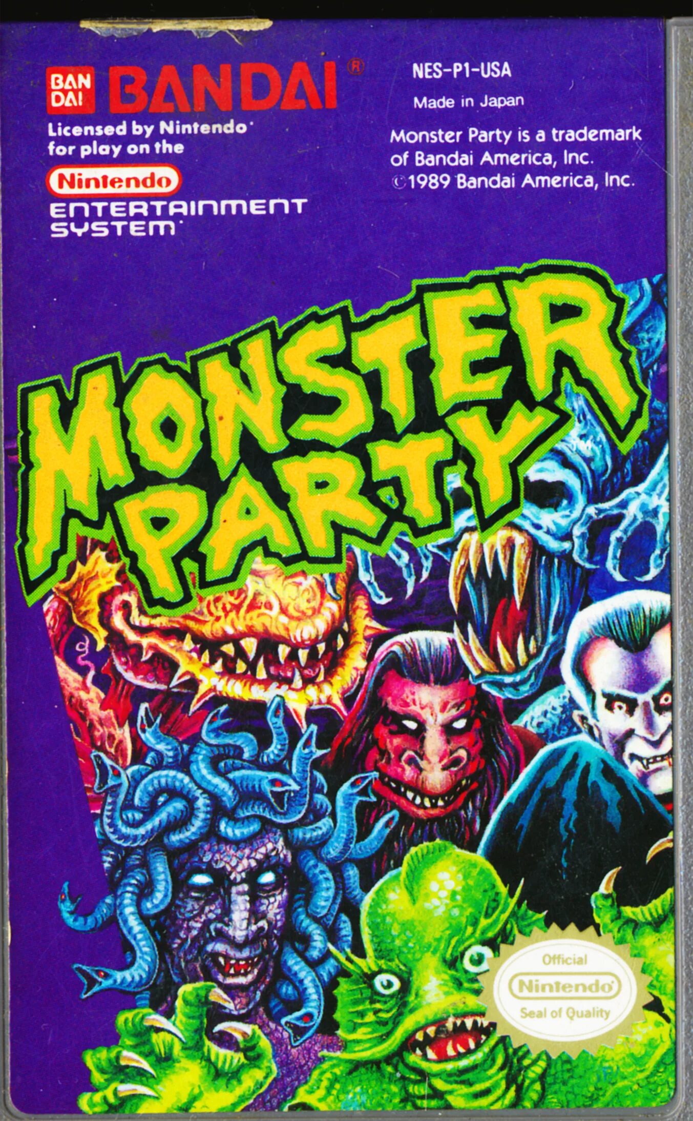 Monster Party NES. Монстр пати афиша. Monster Party NES USA. Вечеринка монстров настольная игра.