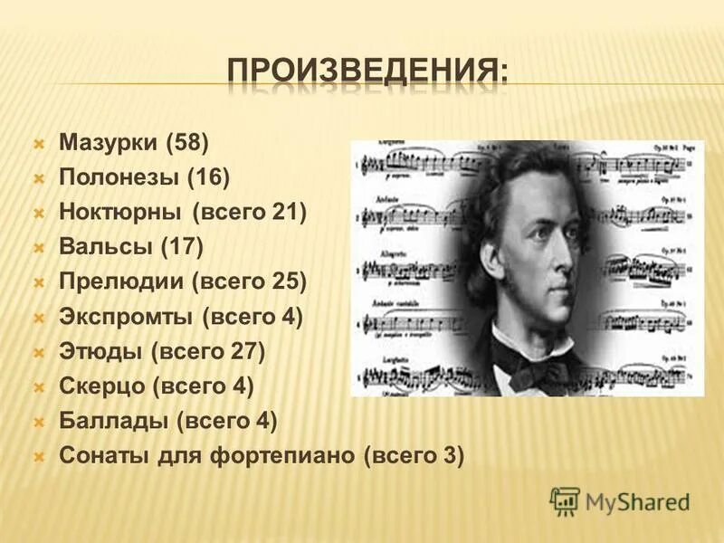 В каких жанрах работал шопен. Фридрих шопен произведения. основные произведения шопена. 10 произведений шопена. произведения шопена самые известные.