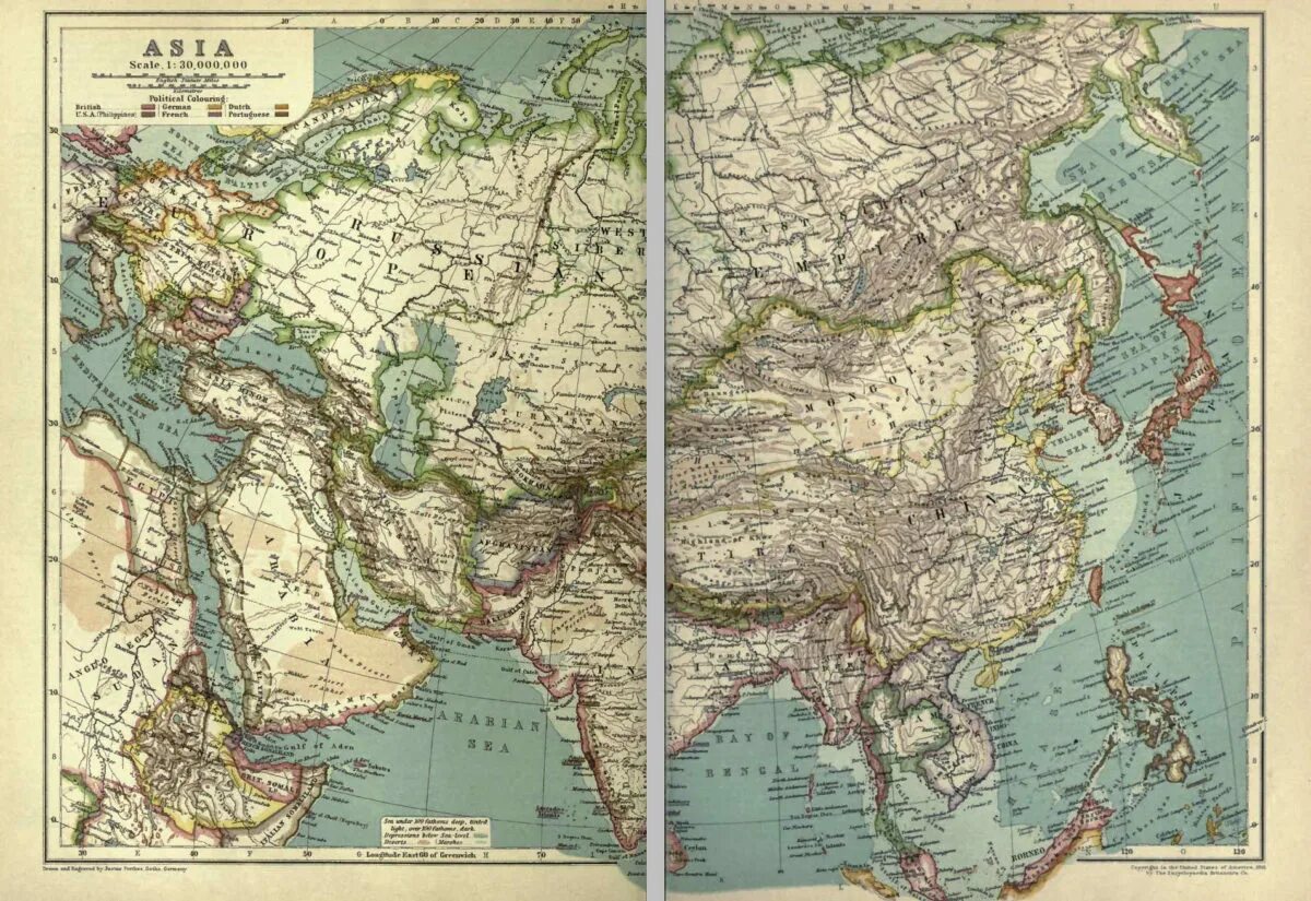 Карта Азии 1910. Карта Евразии 1910 года. Карта Азии 1900 года. Атлас азиатской России 1910 год.
