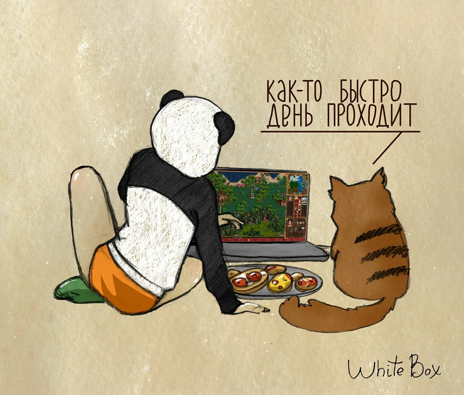White box max. Девочка панда и кот барсик. white box комиксы. рисунки кот и девочка панда. white box картинки.