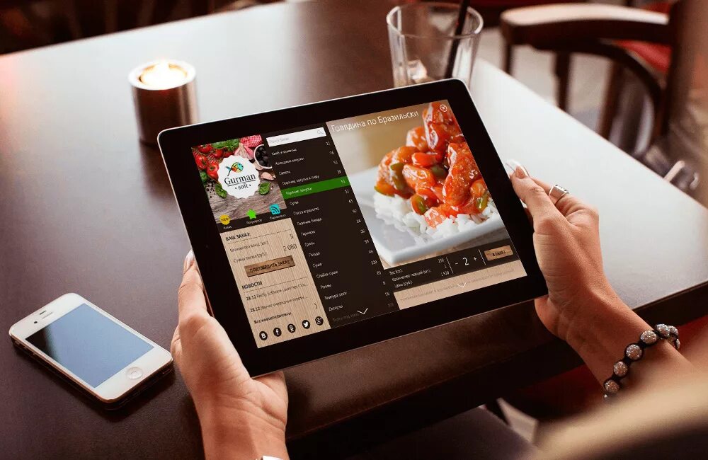 Оплата экраном телефона. Планшет для ресторана. Интерактивное меню. Интерактивное электронное меню. Планшет в кафе.
