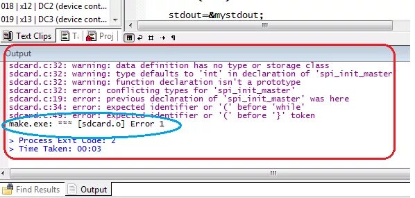 Expected identifier before