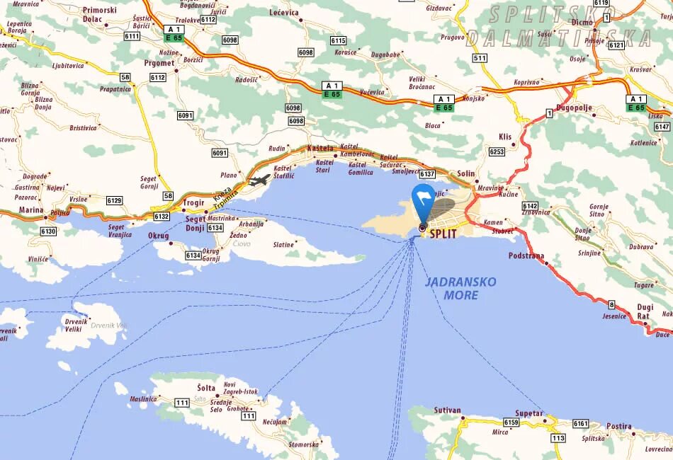 Split map