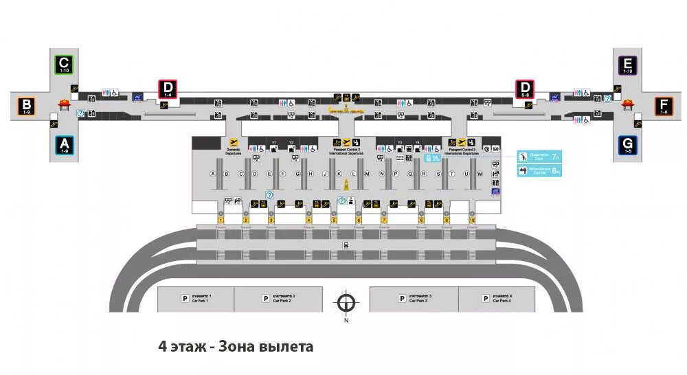 Карта аэропорта Суварнабхуми. План аэропорта Суварнабхуми. Схема аэропорта Суварнабхуми.