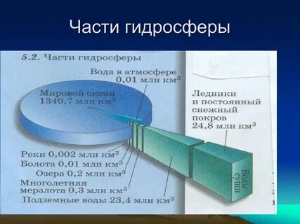 В состав гидросферы входят