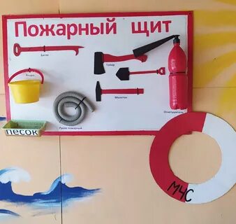 Пожарный щит для детей в детском