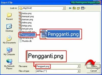 Insert file