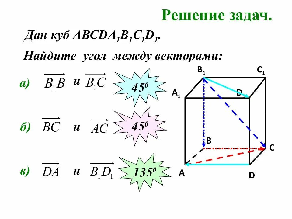 Найдите вектор d a b c. Определи угол между векторами, расположенными в кубе.. угол между векторами расположенными в кубе. найдите угол между векторами расположенными в кубе. угол в кубе между векторами d1b и ac.