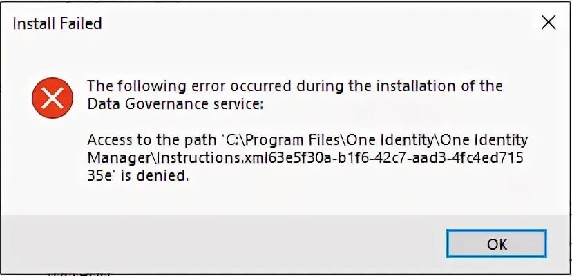 Access to the path is denied. Access to the path is denied