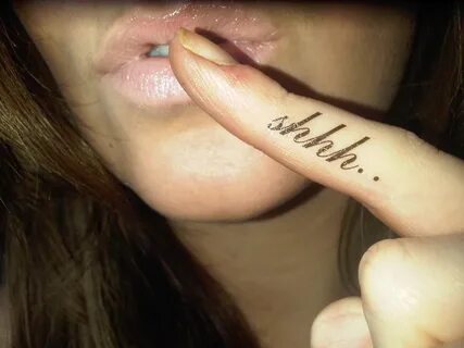 39 Cool Shhh Finger Tattoos