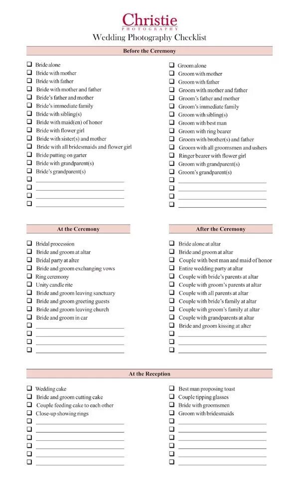 Before check list