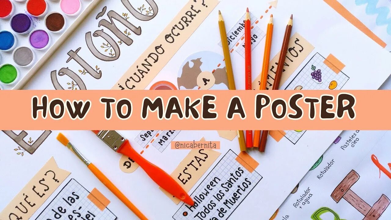 Make your poster. Making posters. Make a poster. Project on making a poster. Presentation ideas.