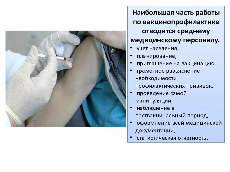Роль медицинской сестры в иммунопрофилактике