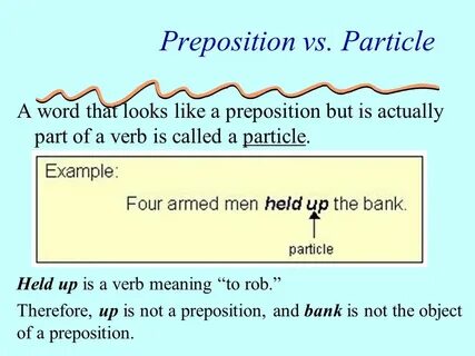 Verb particle