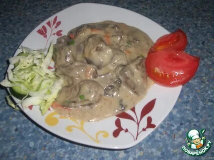 Печень жарить со сметаной куриная