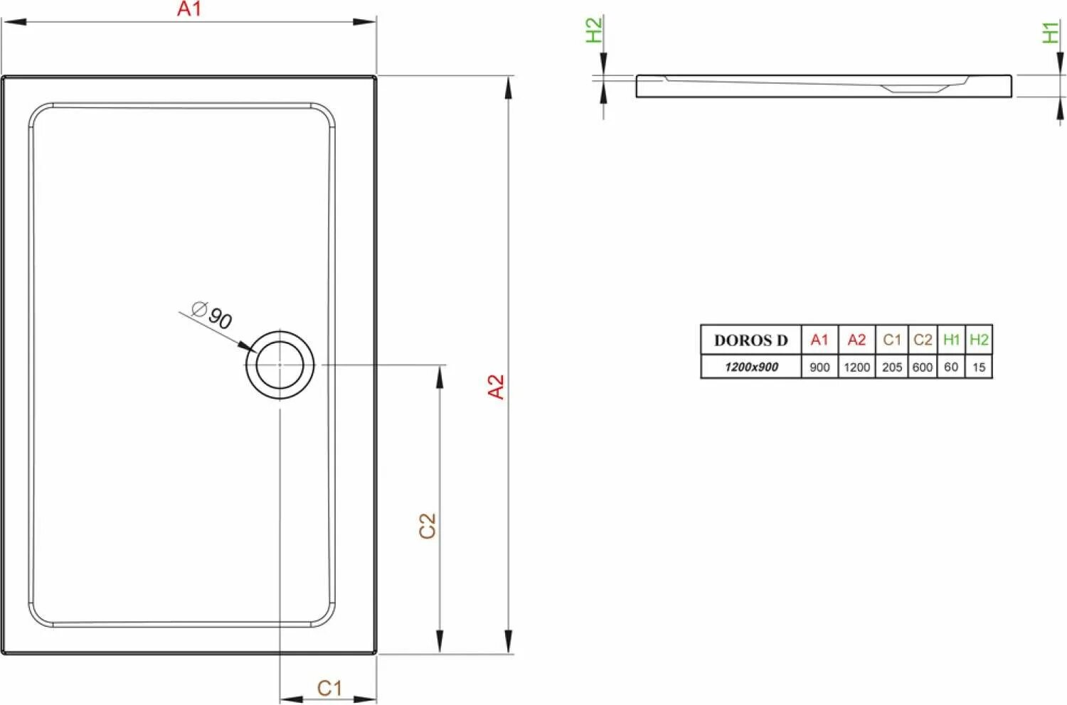 Какие размеры душевых поддонов. Radaway Doros Plus d 100*80 sdrpd1080-01. Поддон для душа Doros d80x100. Душевой поддон 1100x900. Radaway Doros Plus d 100*120.