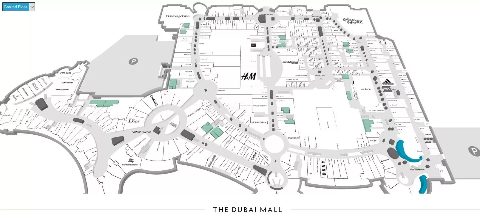 Карта dubai mall. Дубай Молл схема.